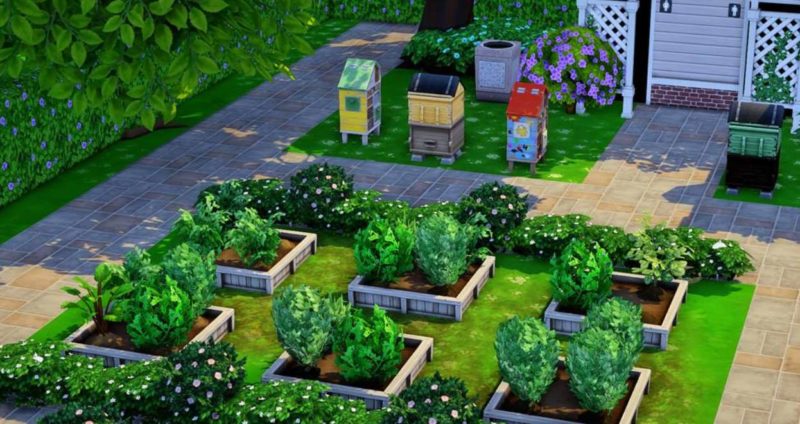 Sims 4 Общественный сад